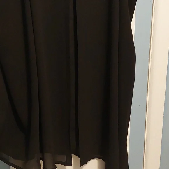 Black semi sheer dress top 2xl - Picture 5 of 5